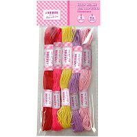 Нитки д/вышивания мулине deVENTE "Diy Neon Art" 8001553 полиэстер,5цв.*5шт.*8м,в пласт.пакет.