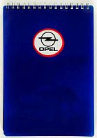 СБ Блокнот А5-  64л. (верх.спираль) пластик AUTO "Opel"142х200