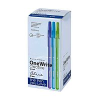 Ручка шар. BV OneWrite "Creative" 20-0325/05 синяя,1,0мм,асс.