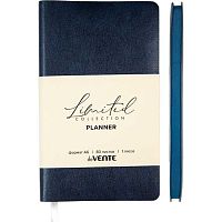 Планинг карм. н/д 100*170мм  80л. deVENTE кож.зам. "Orto" 2239627 синий,син.срез,мягк.обл.