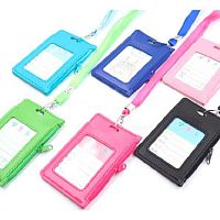 Бейдж школьный deVENTE 110*70мм "Ergonomic" 8093426 вертик.,кож.зам.,цв.лента,асс.