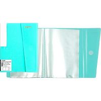 Папка с вкладышами/ 20 deVENTE А5 "Pastel" 3101804 500мкм,фактура "песок",бирюз.,клапан на липучке