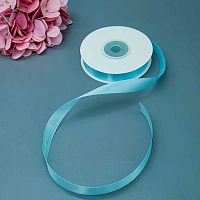 Лента 1,2см*22,85м атласная голубая Микрос ч37705