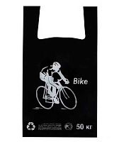 Пакет-майка 30*55 ПНД "Bike" чёрный 88211