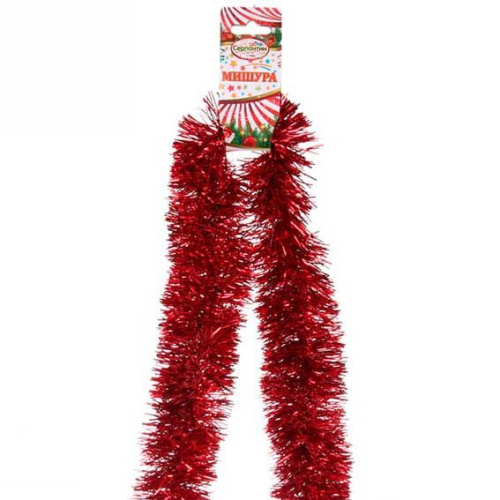 Мишура 2м 6см "Изумрудный блеск" красный 215-506 Мишура 2м 6см "Изумрудный блеск" красный 215-506