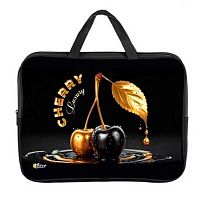 Сумка-планшет А4 ОНИКС ПМД-4-20 "Cherry gold" (88173) п/э,шир.бок,ручка-тесьма