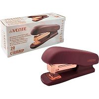 Степлер №24/6, 26/6 20л. deVENTE "Esthetics" 4142517 бургунди,пластик,velvet touch,к/к