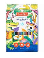 Карандаши 18цв. ГЛОБУС КЦ18 к/к,е/подвес