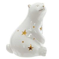 Фигурка с подсветкой НГ REMECO "Медведь" 823254 фарфор,9*10*15см,асс.