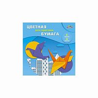 Бумага цв. для оригами 200*200  8л. 8цв. АППЛИКА "Птицы" С0263-09