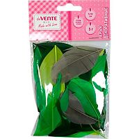 Декор. элементы deVENTE "Перья искусственные в виде листочка" 8130403 оттенки зелёного,10-15см,5гр