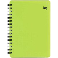 Записная книжка А6  60л. BG спираль "Neon" 57761 салатовая,пластик.обл.,тисн.фольг.