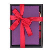 Набор подар. (ежедневник н/д А5 BV кож.зам."Velvet" фиолетовый+ручка ) 3-115/19-2