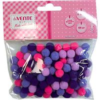 Набор д/творчества deVENTE "Помпоны" 8000416 фиолет.,высокоэласт.,120шт,10мм