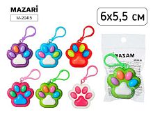 Брелок MAZARI "Лапка" M-20415 мягкий,полиуретан,6*5,5см,асс.