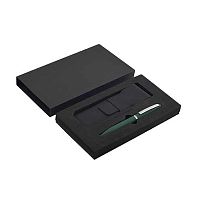 Ручка подар. шар. BV "Portofino" 20-0251/03-16 синяя,1,0мм,повор.мех.,зелён.мет.корп.софт,чёрн.чехол