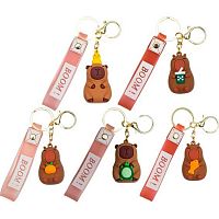 Брелок deVENTE "Boom! Capybara" 9020500 каучук,матал.кольцо,карабин,декор петля,асс.
