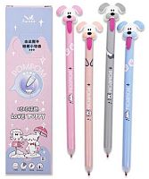 Ручка гелевая "Пиши-Стирай" INTELLIGENT "Щенок" DM-1 синяя,0,5мм,с фигуркой,асс.