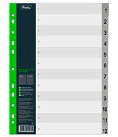 Разделитель листов пластик. А4 ХАТ 01202 цифровой (1-12)
