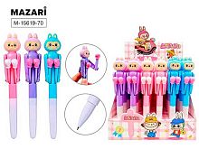 Ручка детск. шар. MAZARI "Boxing Зубастик" M-15619-70 синяя,пулевидн.,1мм,пластик.корп.,асс.