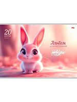 Альбом для рис.20л. Проф-Пресс "Милый пушистик-1" 20-7205 бл.-офс.,на скобе