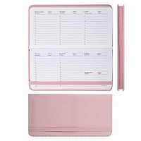 Еженедельник н/д  А6  64л. Fiorenzo кож.зам. "Simply. Розовый" 253114 поролон,резинк.