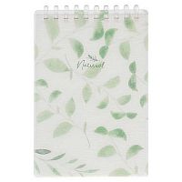 Тетрадь 80л. B5 ХАТ пластик.обл. Premium "Natural leaves" 33480 клетка,мягк.спираль