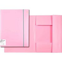 Папка на резинке А4 deVENTE "Pastel" 450мкм 3070802 розовая непрозр.,фактура "песок",вертик.резинка