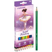 Карандаши 18цв. deVENTE "Ballet Academy" 5023535 шестигр.2М,диаметр гриф.2,8мм,к/к