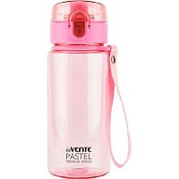 Бутылка пластик. 400мл deVENTE "Pastel" 8090337 розовая,прозр.,17,9*6,5см,с диффуз.,текстил.петля