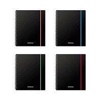 Тетрадь 80л. (клетка) А4 EK пластик.обл. спираль "Accent" 53141 на резинке,асс.