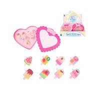 Набор украшений 1TOY "Sweet heart Bijou" Т21036 8колец мороженки