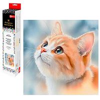Мозаика алмазная ФЕНИКС "Рыжий котёнок" 70804 холст,30*30см,полн.выкл.