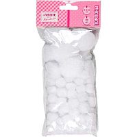 Набор д/творчества deVENTE "Помпоны" 8000562 белые,15-50мм,80шт.