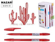Ручка масл. шар. MAZARI "Ultra" M-5711-72 красная, игольчатый узел 1,0мм, цв.пластик.корп.