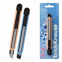 Нож канцелярский  9мм EK "Butterfly Pastel Bloom" 61949 авт.фиксация лезвия,блист.,асс.