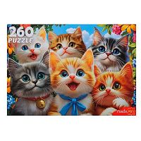 Пазлы  260 Рыжий кот "Селфи очаровательных котят" Ф260-0184