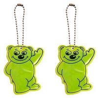 Подвес световозвращающий deVENTE "Bear" 9082001 винил.,жёлтый,5*6см