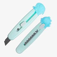 Нож канцелярский  9мм ALINGAR "Животные" AL11215 с фикс.лезв.,цв.корп.,асс.