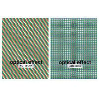 Бизнес-блокнот А5  64л. BG ЛАЙТ "Optical effect" 8991 клетка,металл.глянц.лам.,асс.