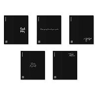 Тетрадь 48л. (клетка) EK пластик.обл. "CoverProBook Words чёрная" 61951 асс.
