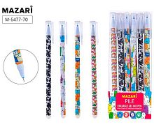Ручка гелевая "Пиши-Стирай" MAZARI "Pile" M-5477-70 синяя,0,5мм,игольч.,цв.корп.,асс.
