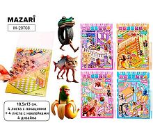 Наклейки-румбокс д/создания миниатюрных сцен MAZARI "Итал. Мем" M-20708 (4л.),пинцет,асс.
