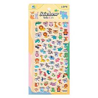 Наклейка декор. зефирная 10*22 "Зверюшки 4" Р22072-4 Ткн1003-8