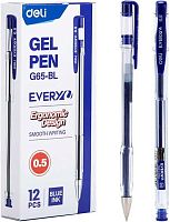Ручка гелевая DELI "EveryU" EG65-BL (1872835) синяя,0.5мм,прозр.корп.