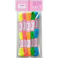 Нитки д/вышивания мулине deVENTE "Diy Neon Art" 8001552 полиэстер,5цв.*5шт.*8м,в пласт.пакет.