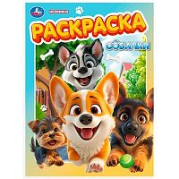Раскраска УМКА А4  8л. "Собачки" 978-5-506-10567-1