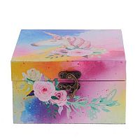 Шкатулка  14*14*8см REMECO 800098 дерево,металл,полим.матер.,текстиль