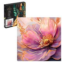 Картина по номерам с поталью ФЕНИКС "Розовый мак" 71273 холст,30*30см,подрам.