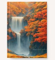 Записная книжка А4 100л. ЭКСМО "Осенний водопад" КЗ41004345 тв.обл.,клетка,глянц.лам.